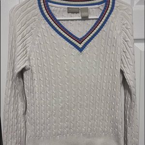 Fieldgear white long sleeve sweater in small